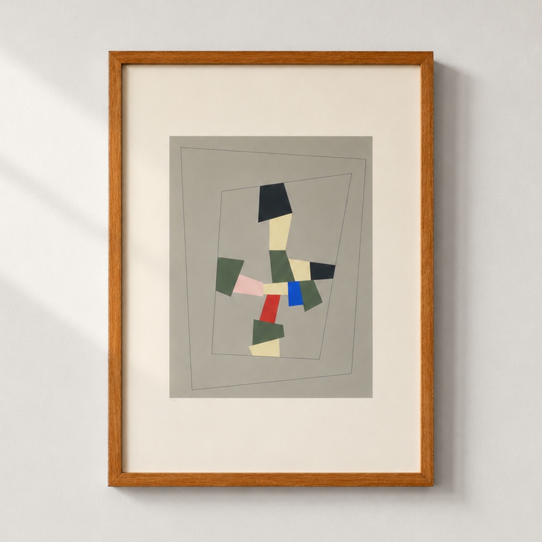 Jean Arp Croix (Cross) screenprint, Éditions Denise René portfolio, 1959